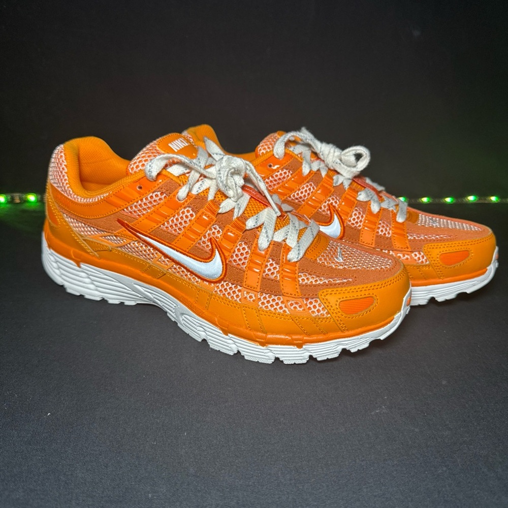 Nike P-6000 Premium Men's Shoes Kumquat Metallic Silver HQ3641 886 Size 10.5